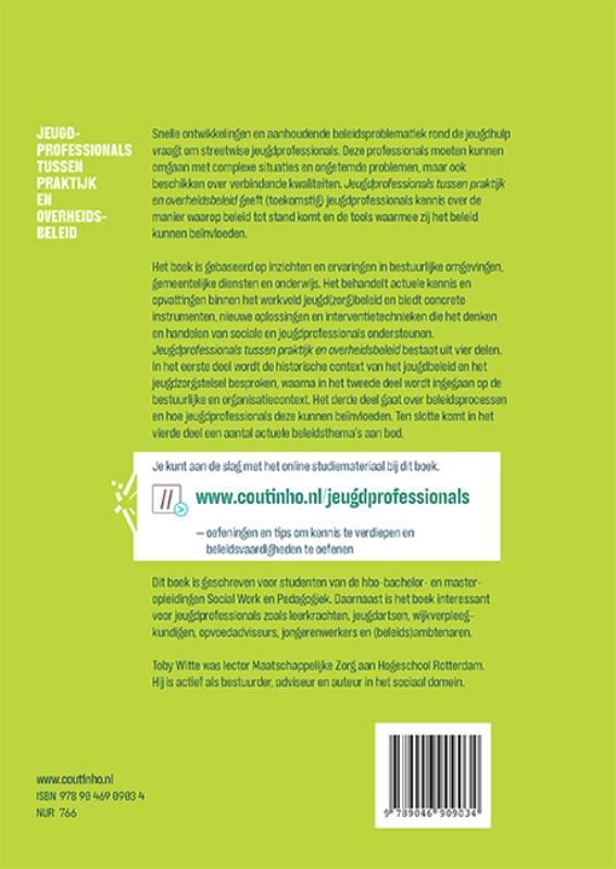 Achterkant van Jeugdprofessionals tussen praktijk en overheidsbeleid