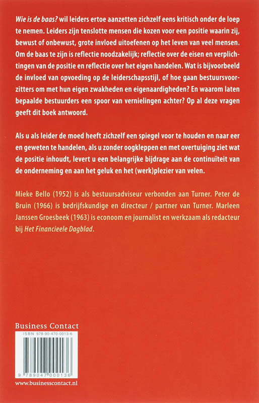 Achterkant van Wie is de baas?