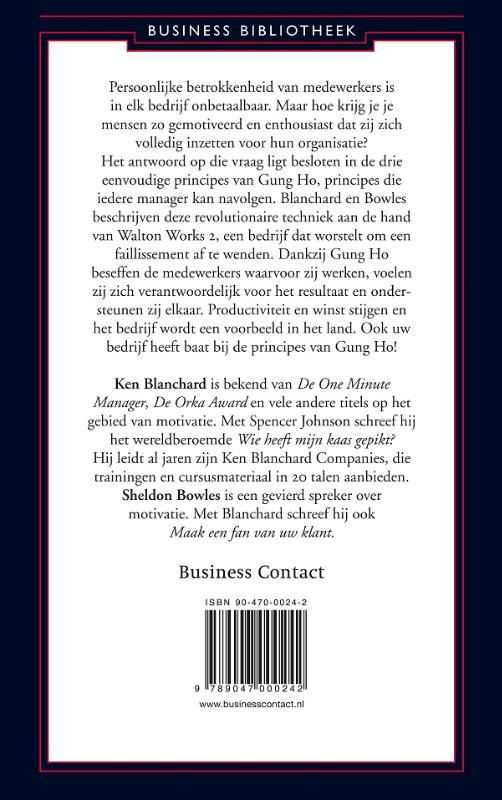 Achterkant van Gung Ho!