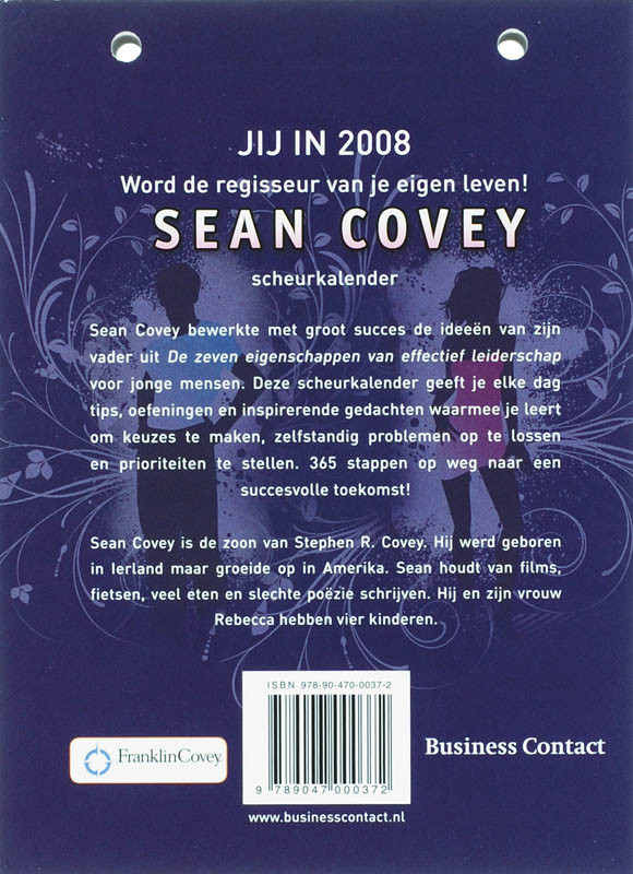 Achterkant van Jij in 2008 - Scheurkalender