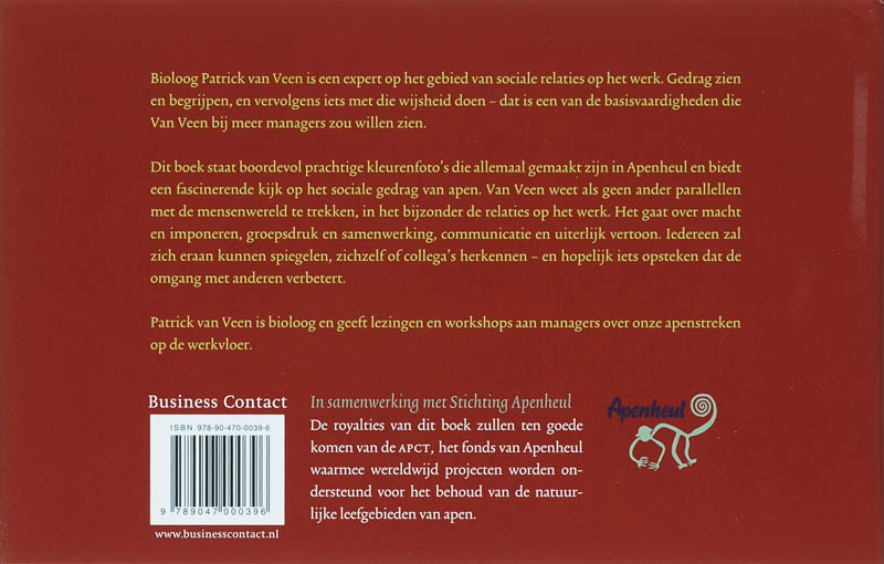 Achterkant van Dierbare collega's
