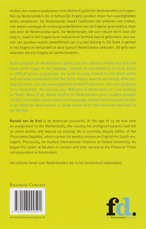 Achterkant van Native English for Nederlanders