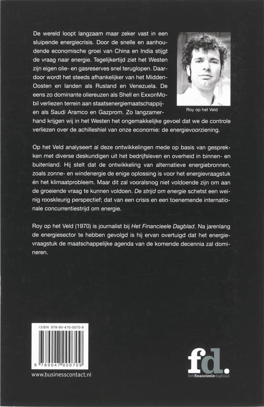 Achterkant van De strijd om energie