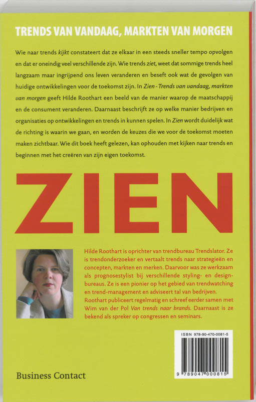 Achterkant van Zien