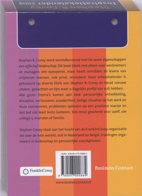 Achterkant van 2009