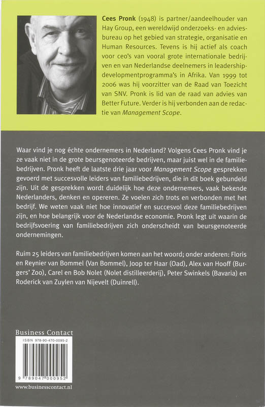 Achterkant van Ondernemen zit in je bloed