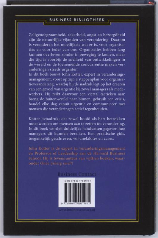 Achterkant van Een gevoel van urgentie!