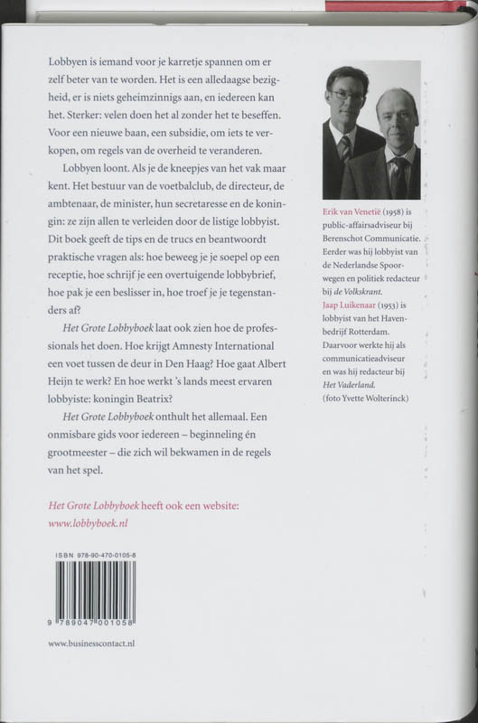 Achterkant van Het grote Lobbyboek