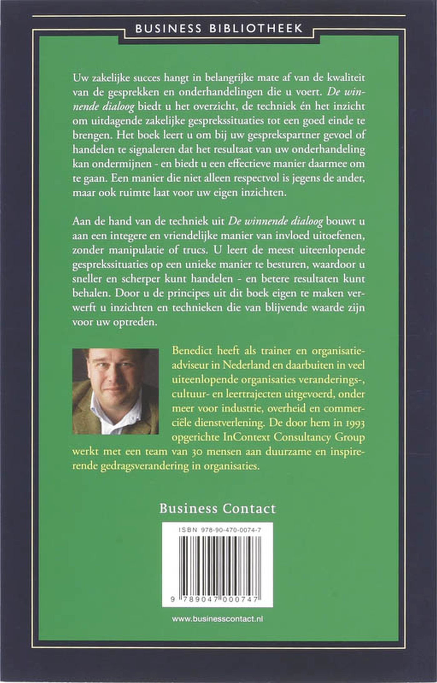 Achterkant van De winnende dialoog