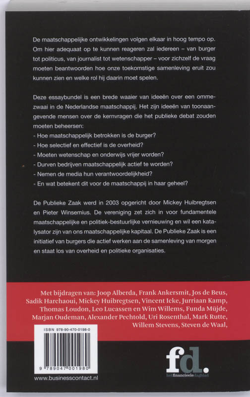 Achterkant van De publieke zaak