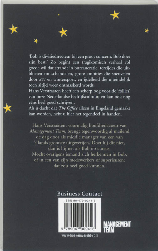 Achterkant van Bob de manager