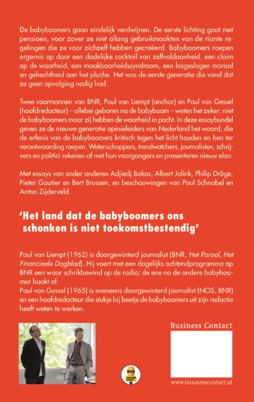 Achterkant van Bye bye babyboomers