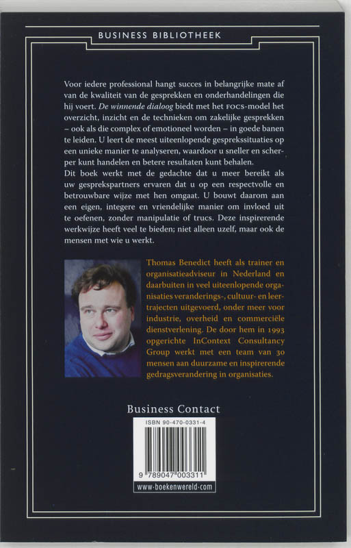 Achterkant van De winnende dialoog