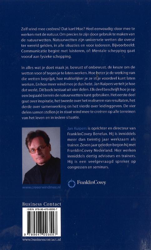 Achterkant van Creëer wind mee