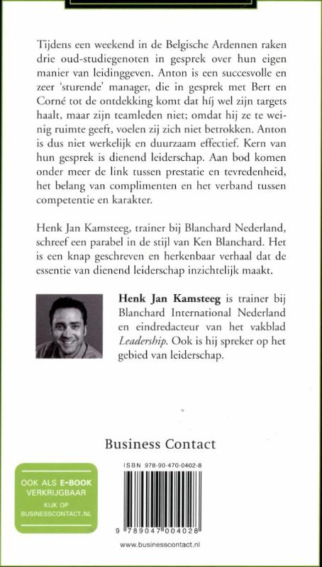 Achterkant van Dienend leiderschap