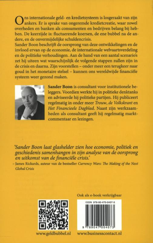 Achterkant van De geldbubbel