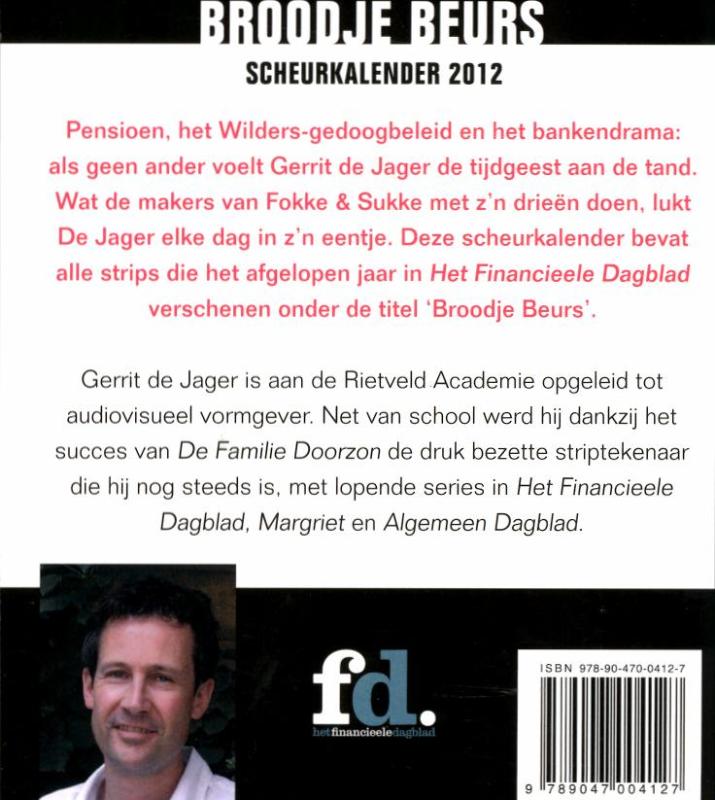 Achterkant van Scheurkalender 2012