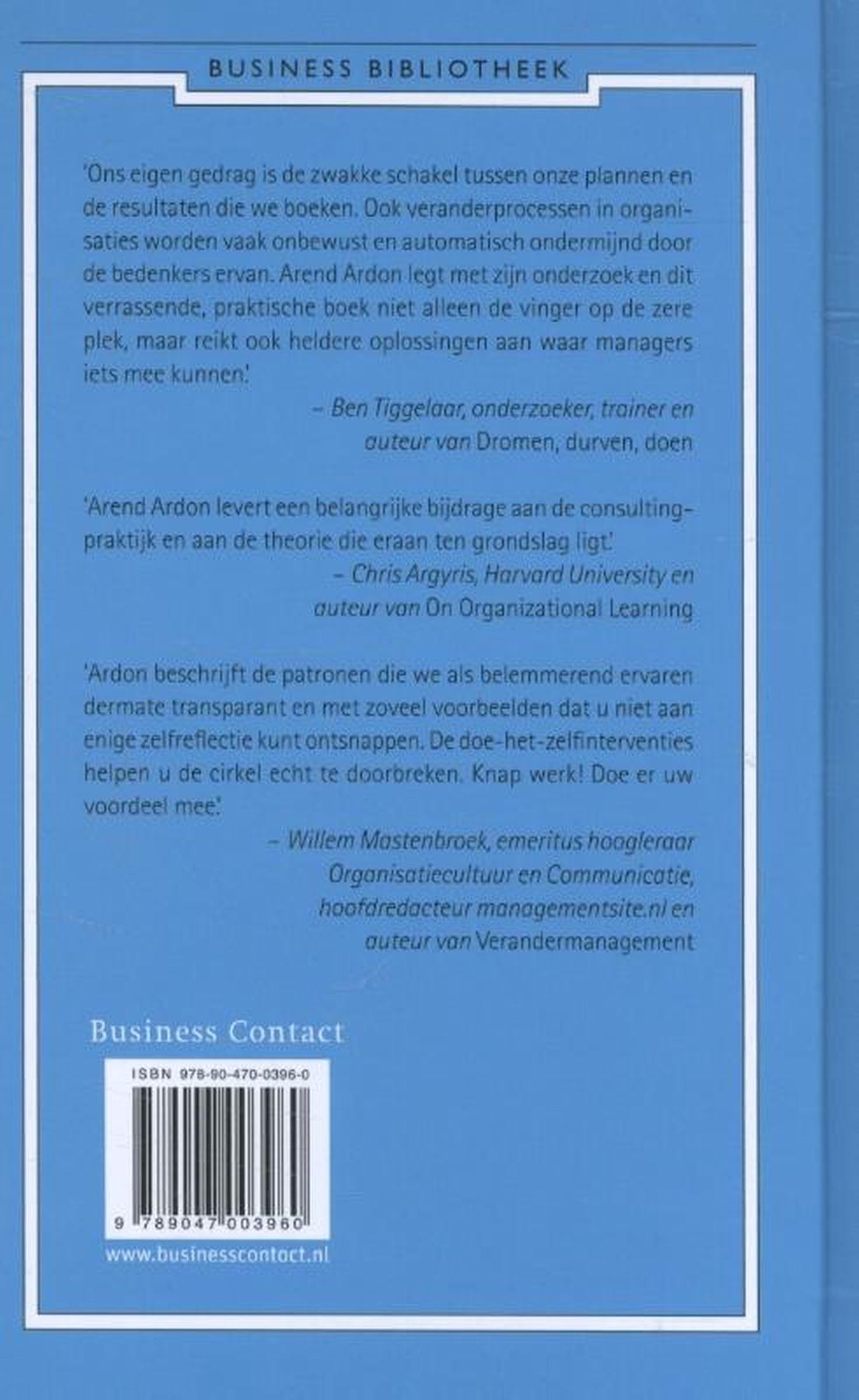 Achterkant van Doorbreek de cirkel