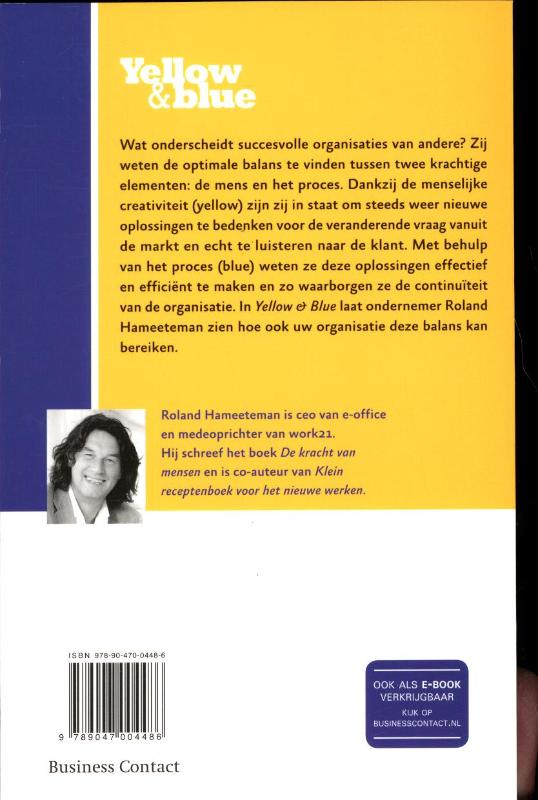 Achterkant van Yellow & Blue