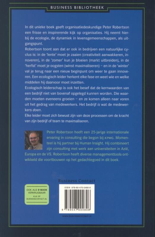 Achterkant van De ecologische leider