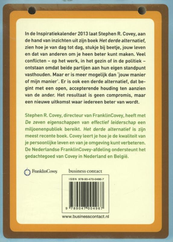 Achterkant van 2013