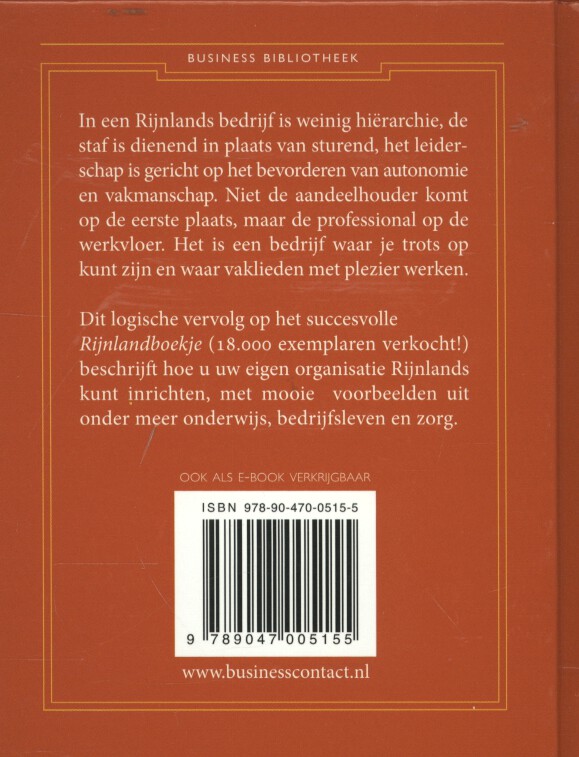 Achterkant van Het Rijnland praktijkboekje