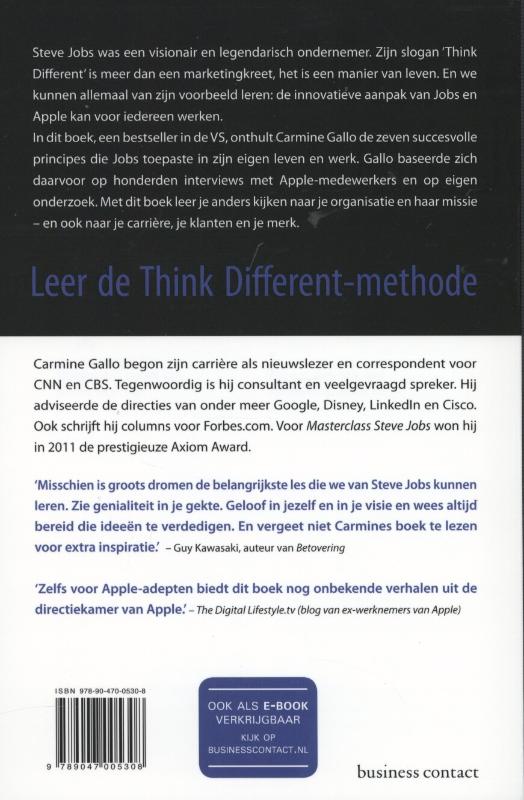 Achterkant van Masterclass Steve Jobs