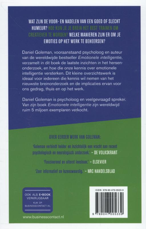 Achterkant van Het brein en emotionele intelligentie