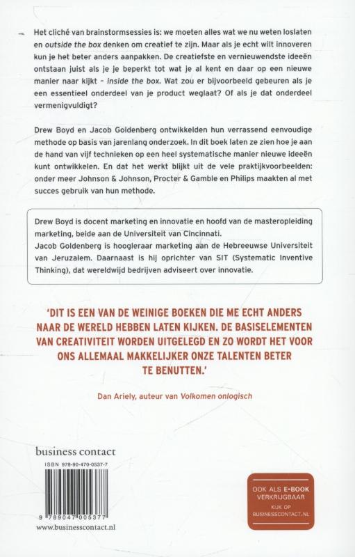 Achterkant van Inside the box