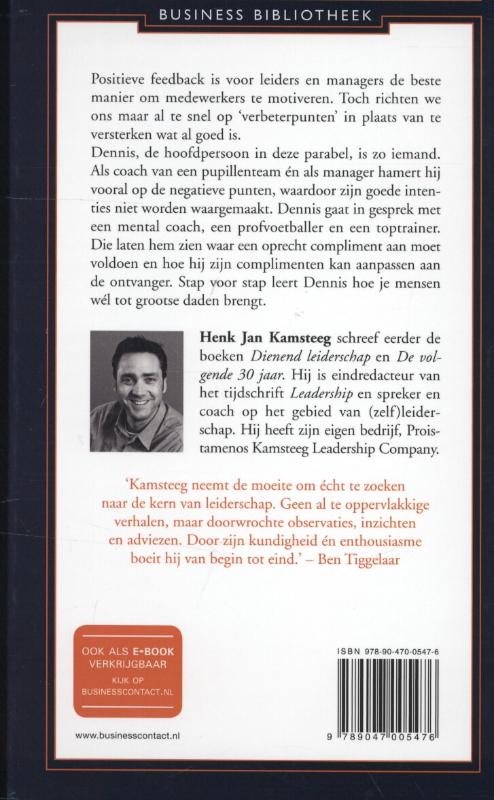 Achterkant van De kracht van het compliment