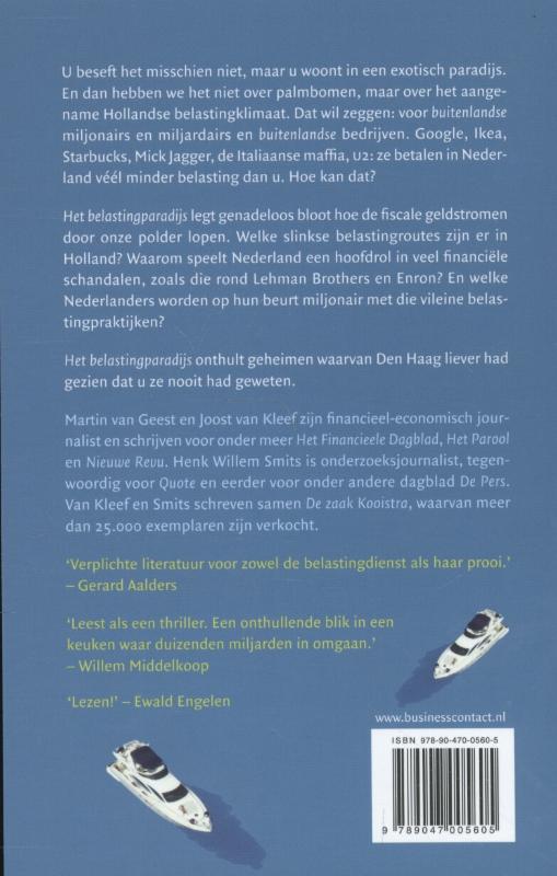 Achterkant van Het belastingparadijs