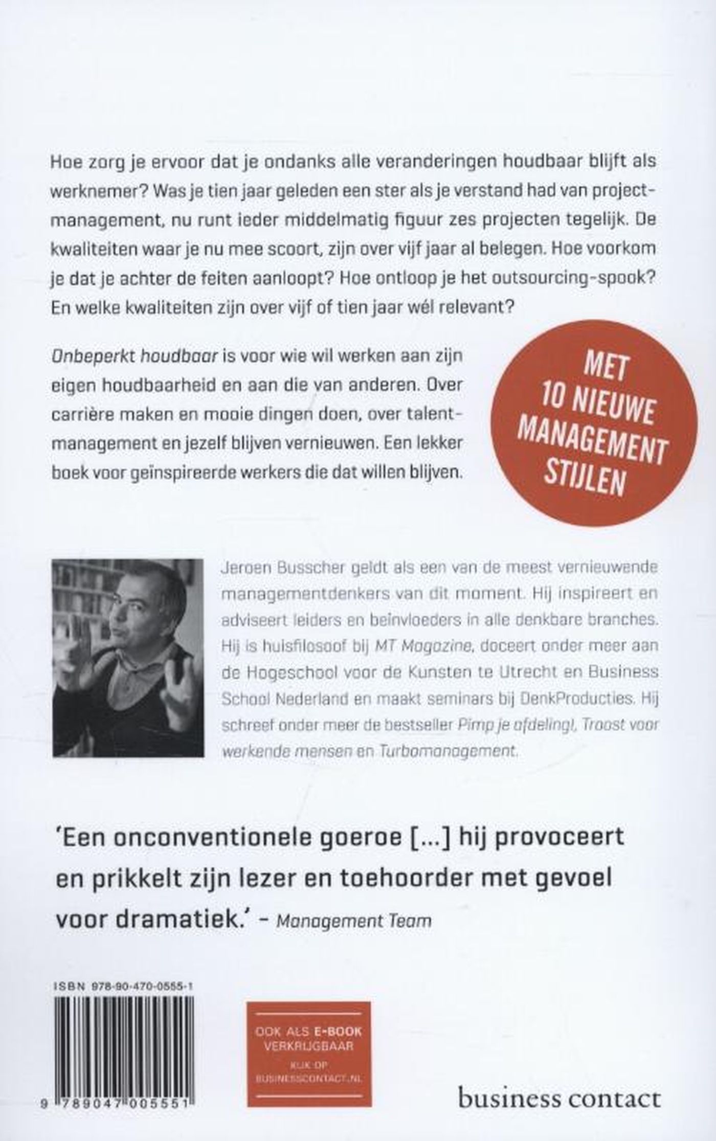 Achterkant van Onbeperkt houdbaar