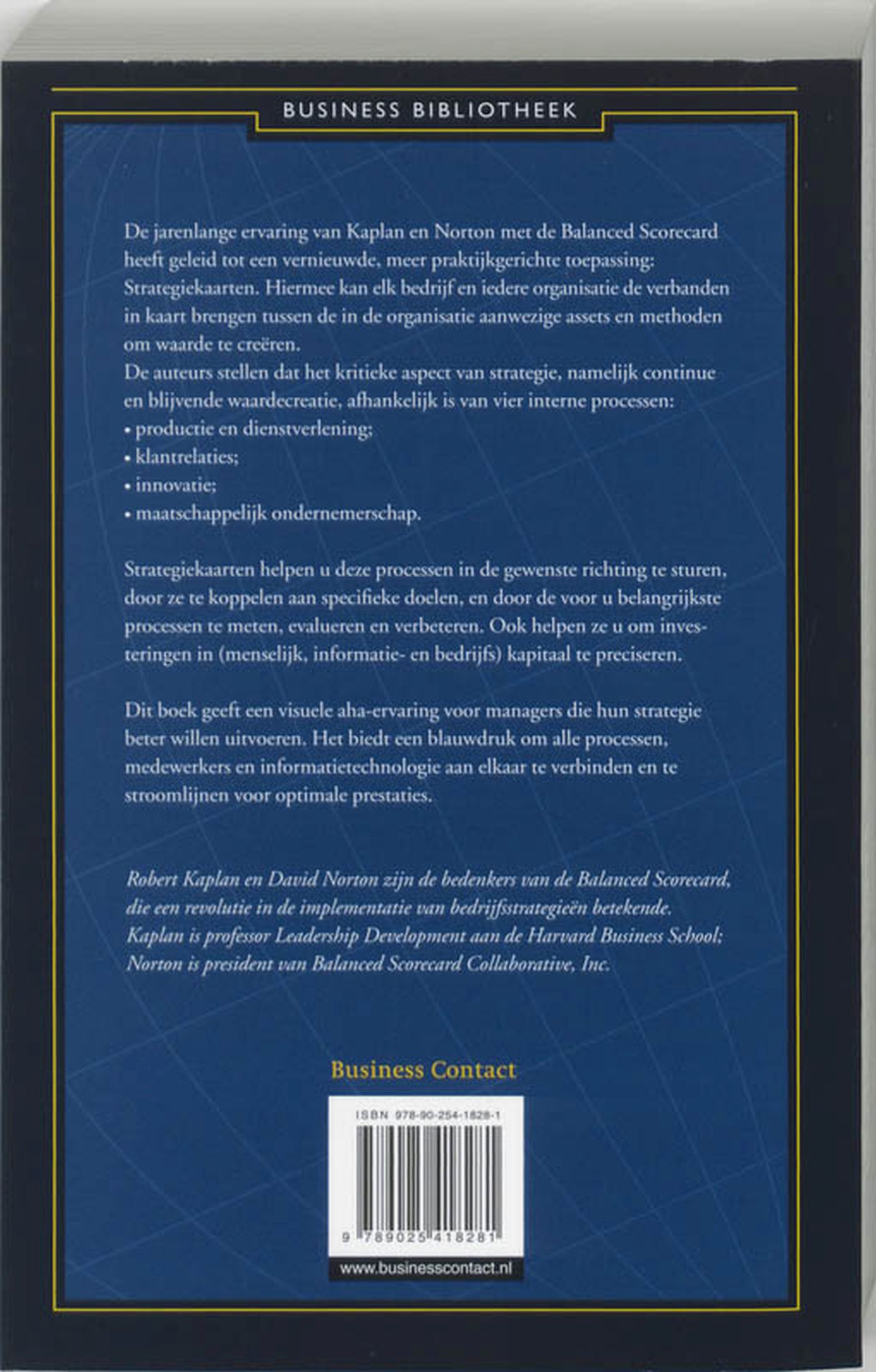 Achterkant van Strategie in kaart gebracht