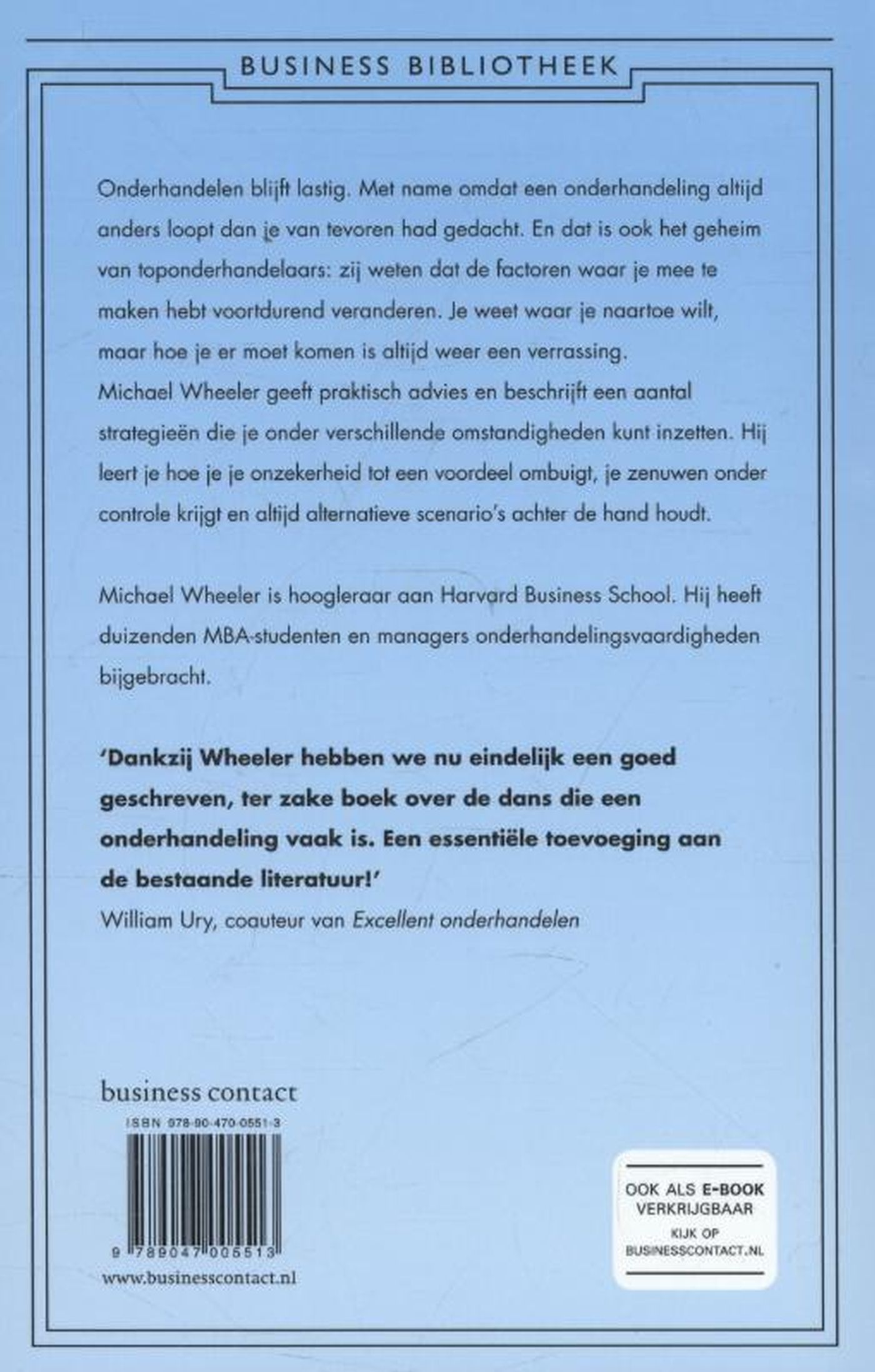 Achterkant van De kunst van het onderhandelen