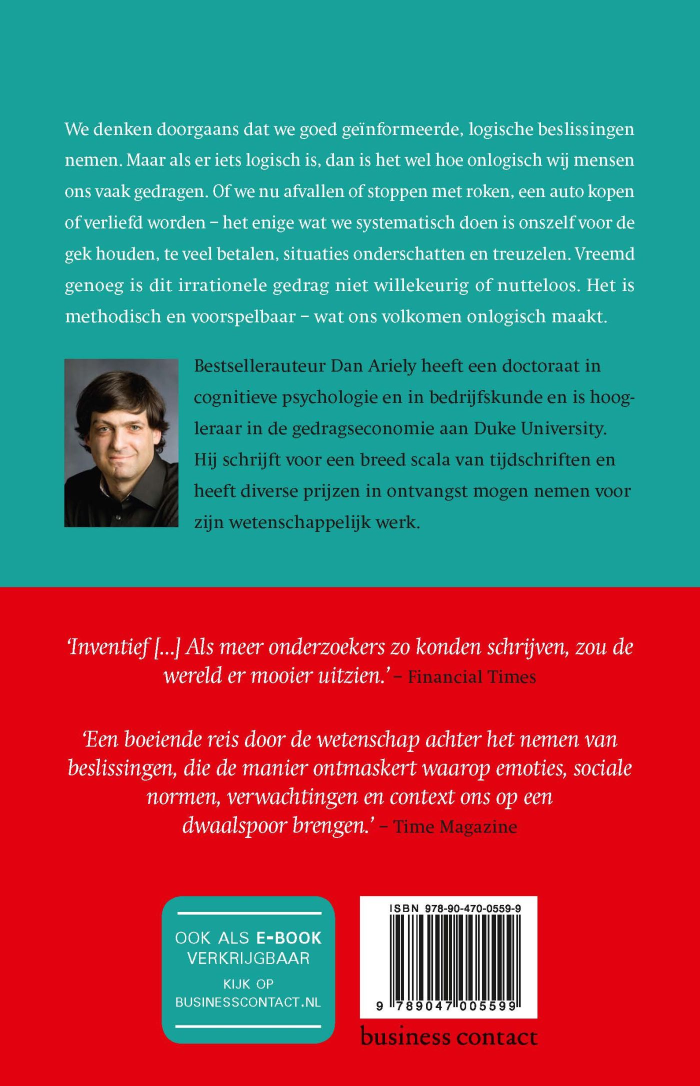 Achterkant van Volkomen onlogisch