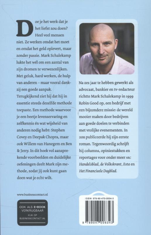 Achterkant van Maak werk van je droom