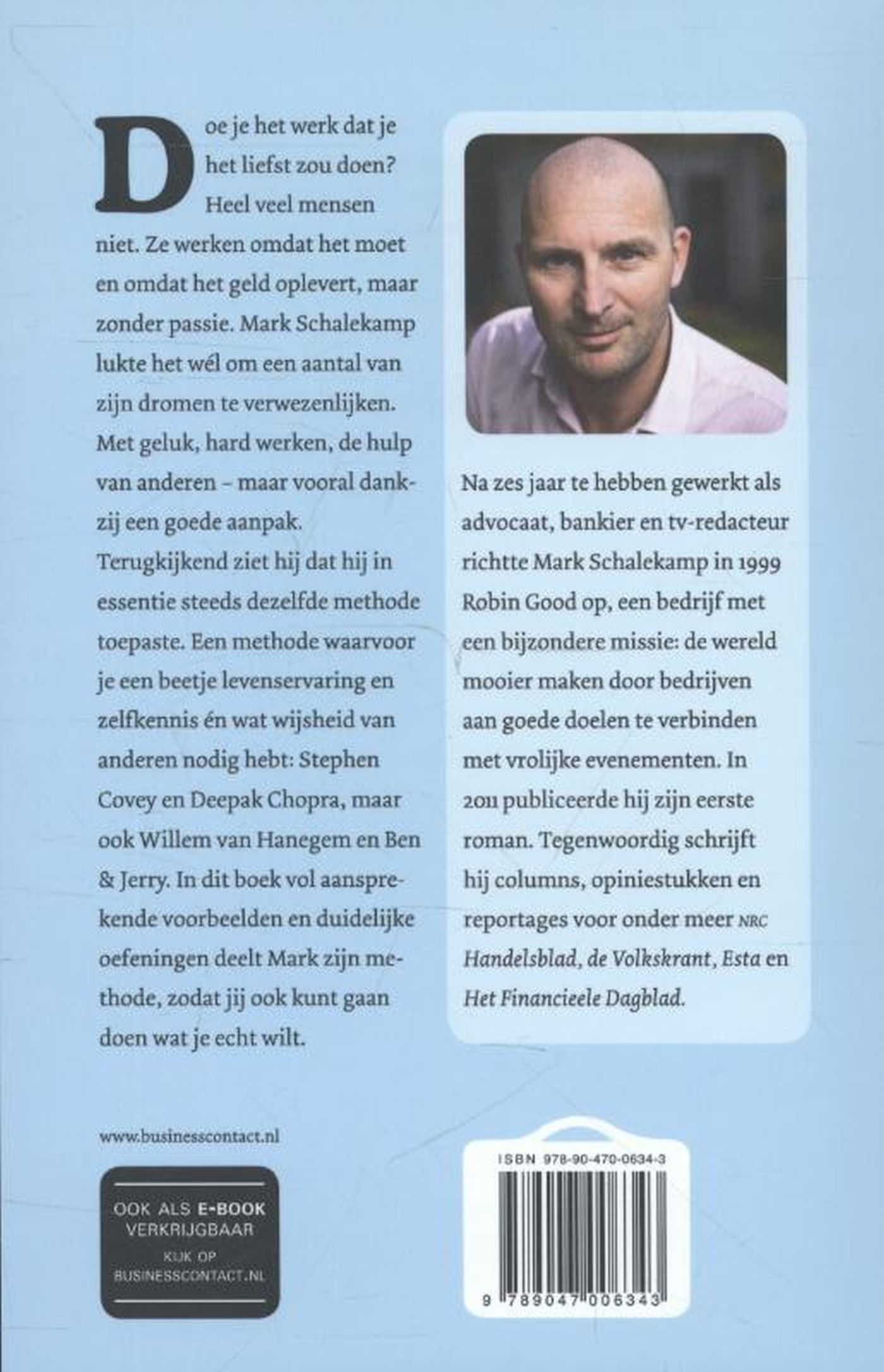 Achterkant van Maak werk van je droom