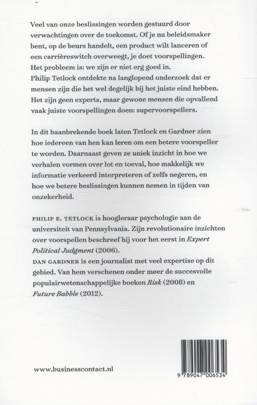 Achterkant van Supervoorspellers