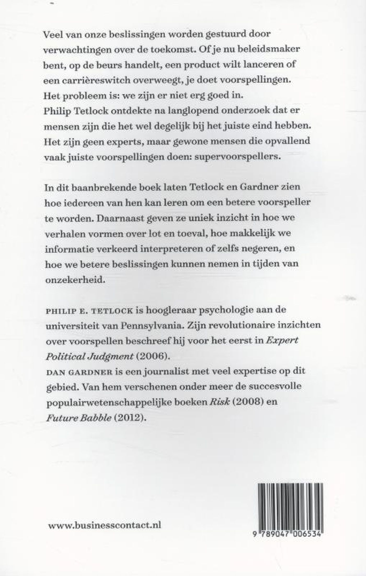 Achterkant van Super voorspellers