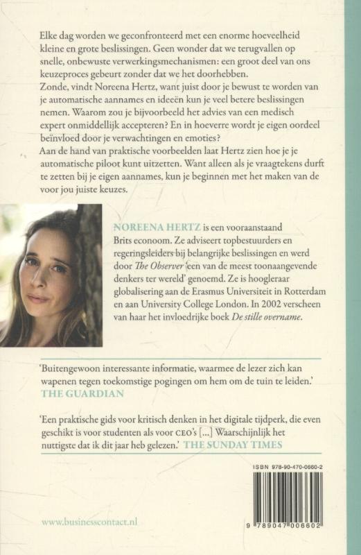 Achterkant van Deze beslissing verandert je leven