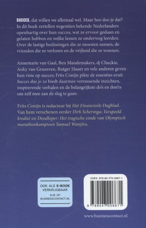 Achterkant van Succes doe je zo