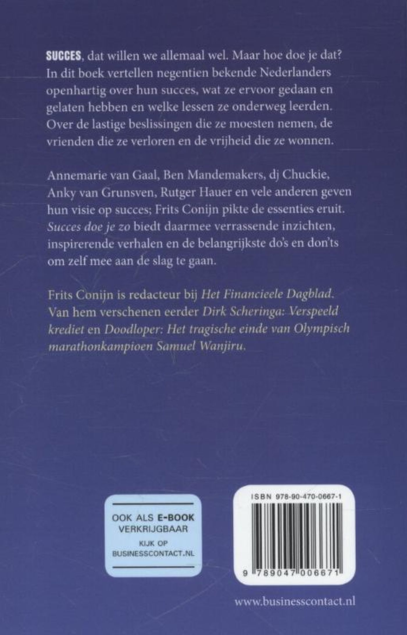 Achterkant van Succes doe je zo