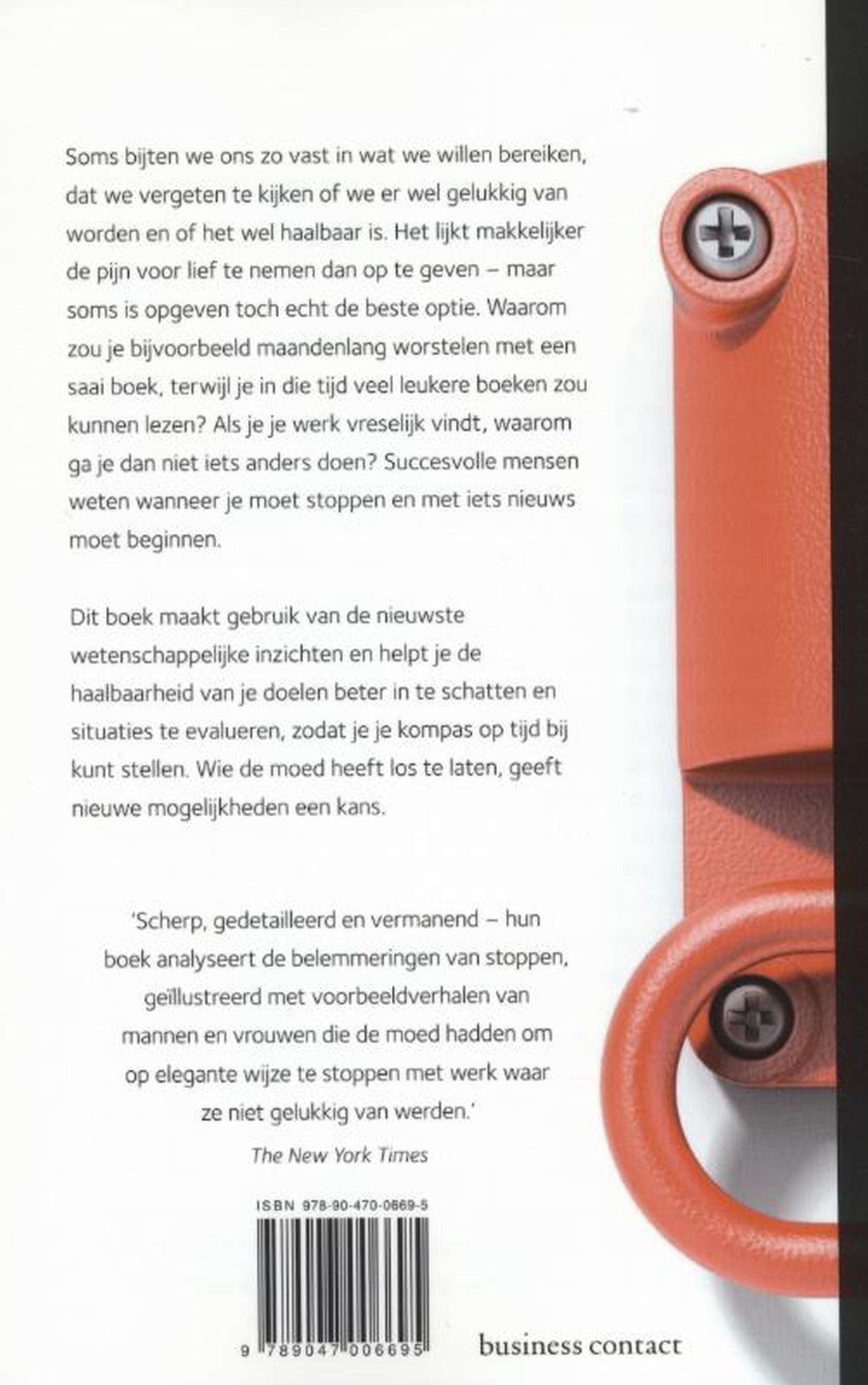 Achterkant van Weten wanneer je moet stoppen
