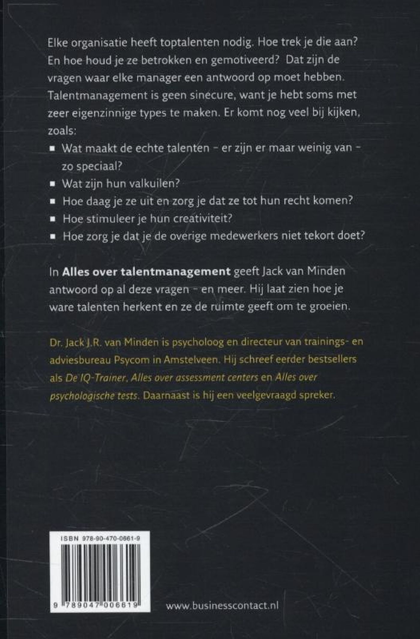 Achterkant van Alles over talentmanagement