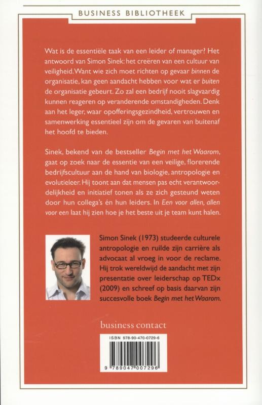Achterkant van Een voor allen, allen voor een