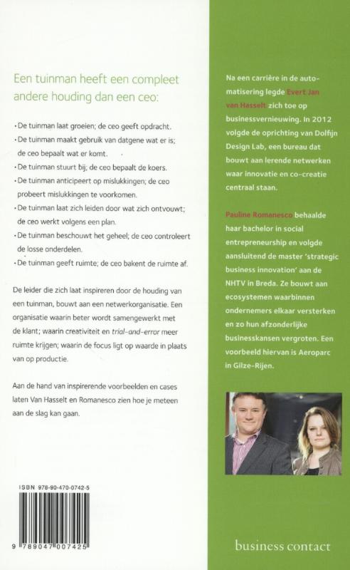 Achterkant van Van CEO naar tuinman