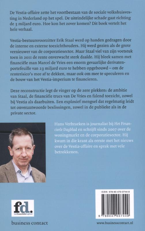 Achterkant van De vrije val van Vestia