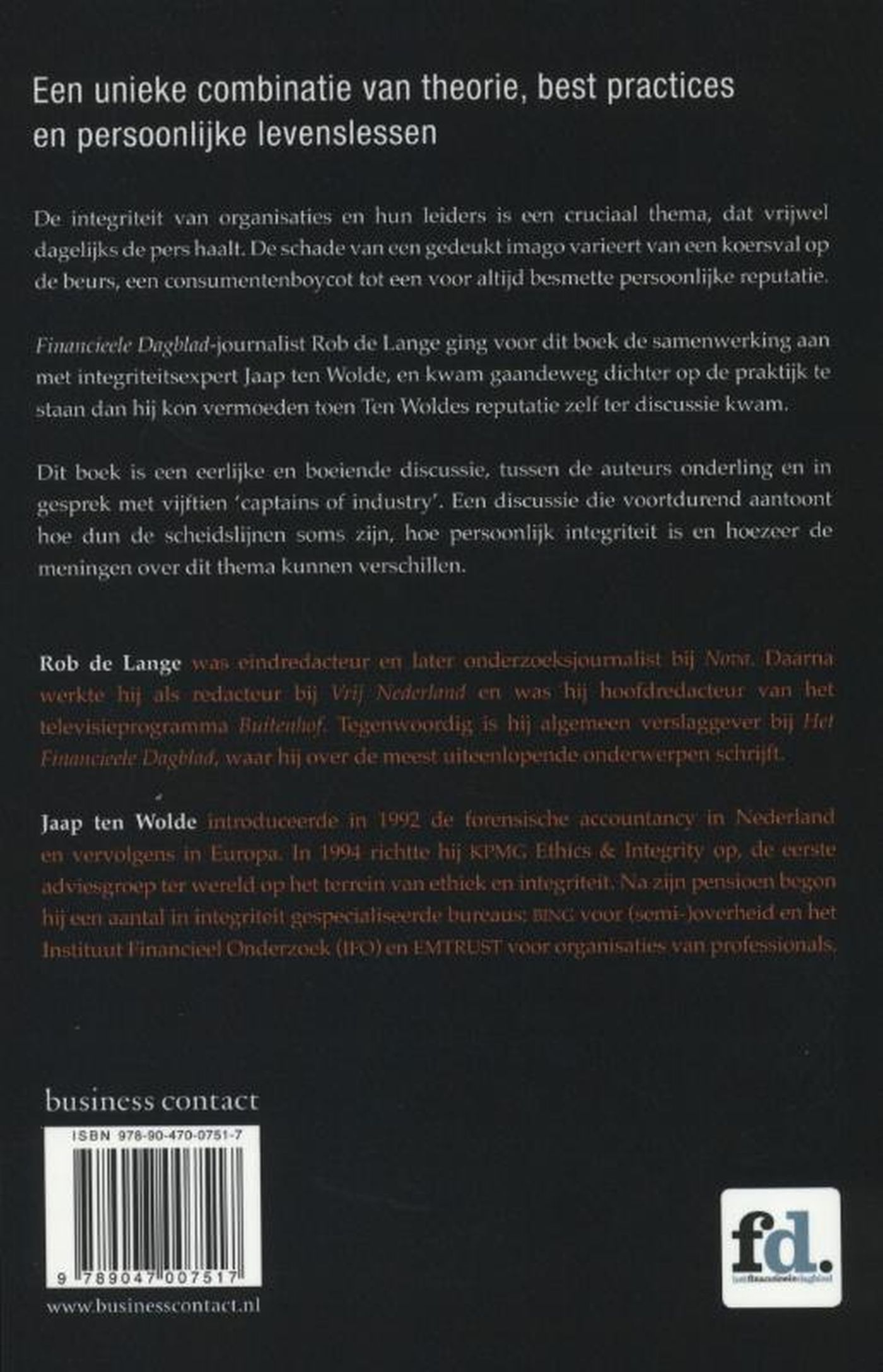 Achterkant van Ik ben integer, jij bent integer