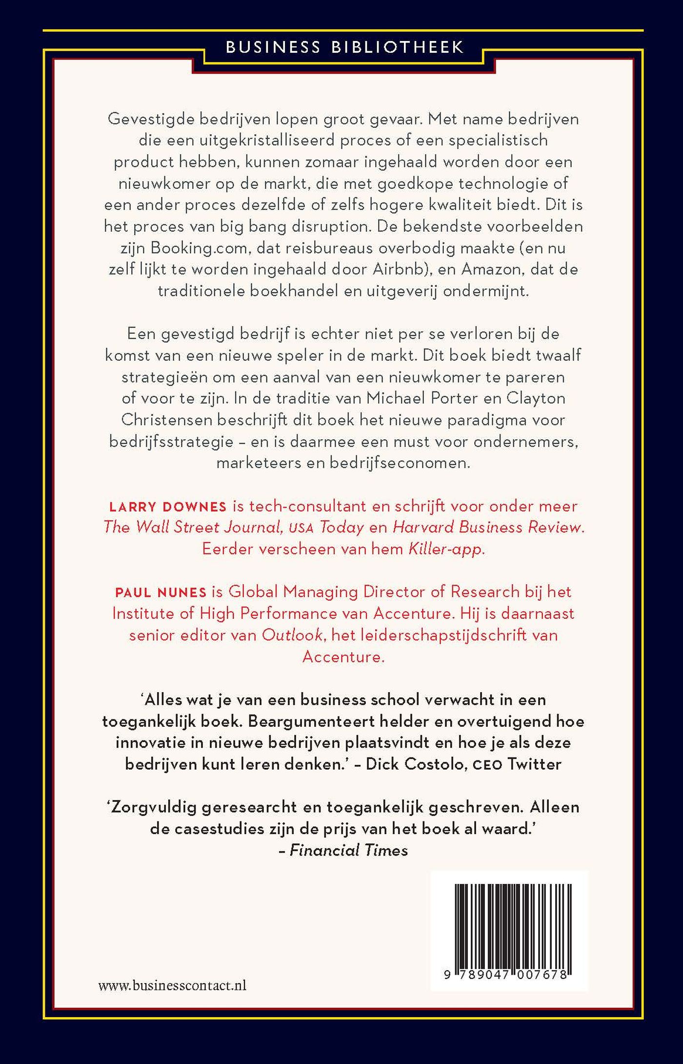 Achterkant van Big bang disruption