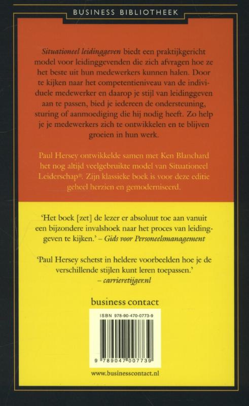 Achterkant van Situationeel leidinggeven
